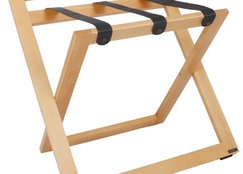 Stojak na bagaż R02 - kolor naturalny z czarnymi pasami nylonowymi