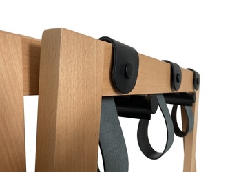 Uchwyty na bagażnik hotelowy drewniany