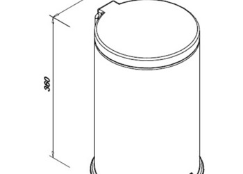 Kosz hotelowy łazienkowy FE-JSW - pojemność 12 litrów